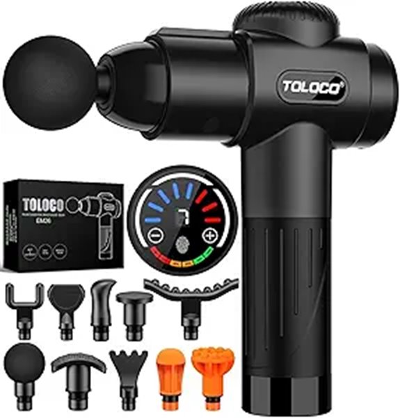 TOLOCO Deep Tissue Massage Gun with 10 Heads
