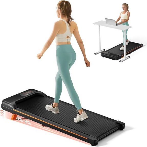Walking Pad Under Desk Treadmill with Incline and Remote