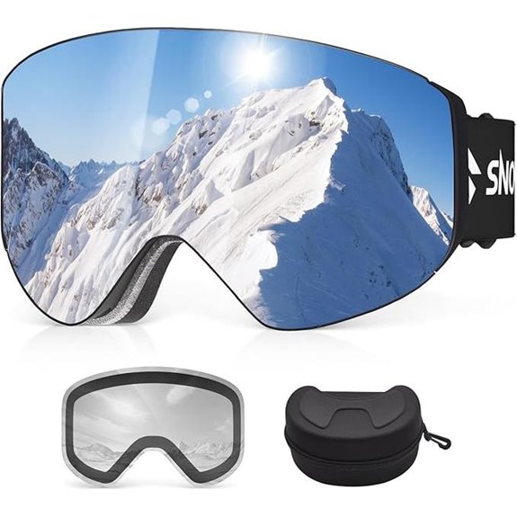 OTG Ski Goggles with Anti-Fog Detachable Lenses
