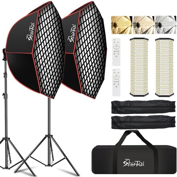 15 Best Softbox Lights for Film Production in 2026 8 Softbox Photography Lighting Kit with Dimmable LED