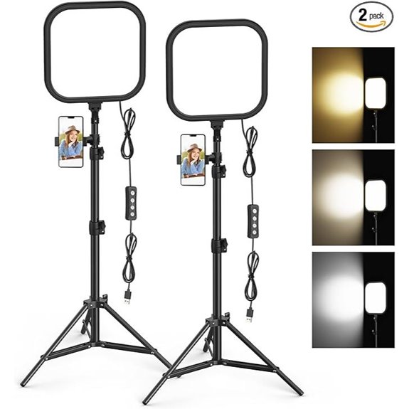 Hagibis 2-Pack 15W Dimmable LED Video Lights
