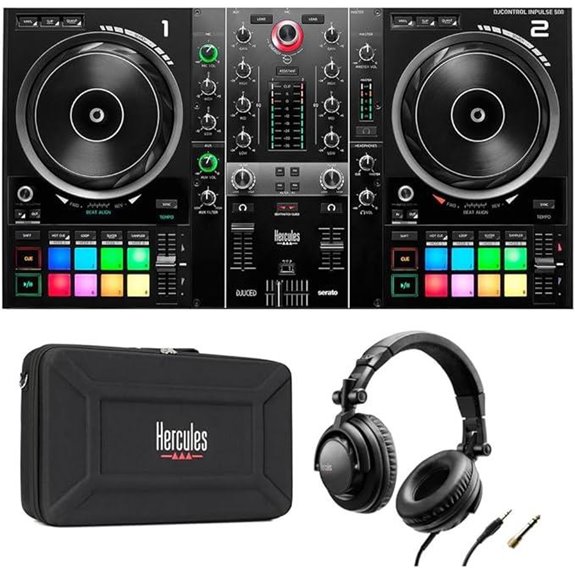 Hercules DJControl Inpulse 500 DJ Controller Bundle