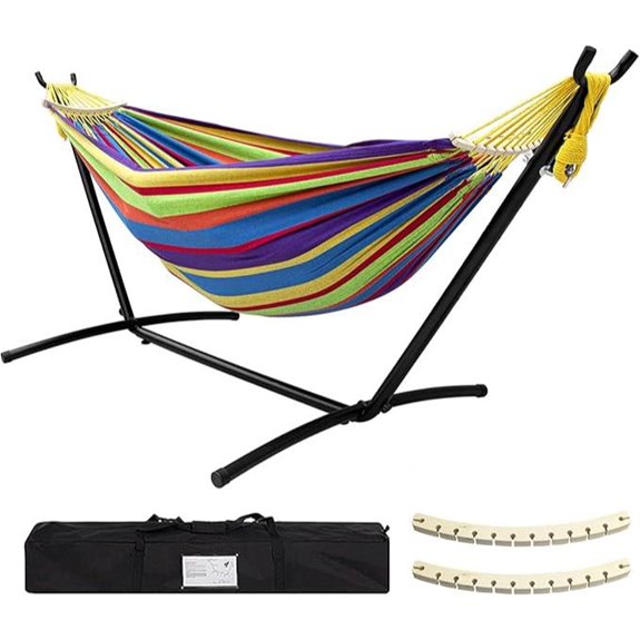 SZHLUX Double Hammock with Stand and Accessories
