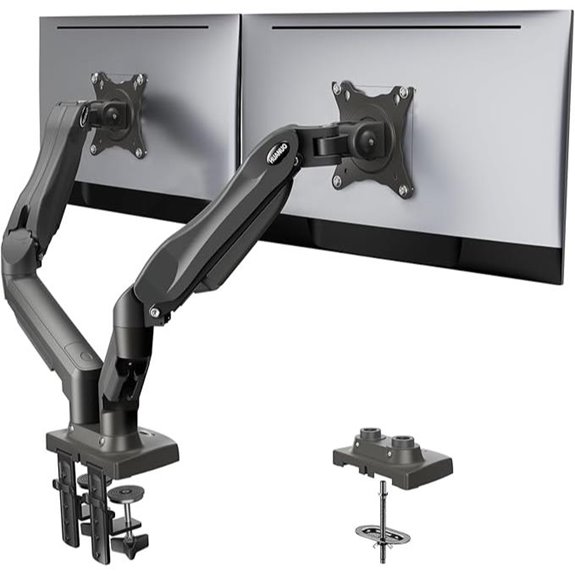 dual adjustable monitor mount