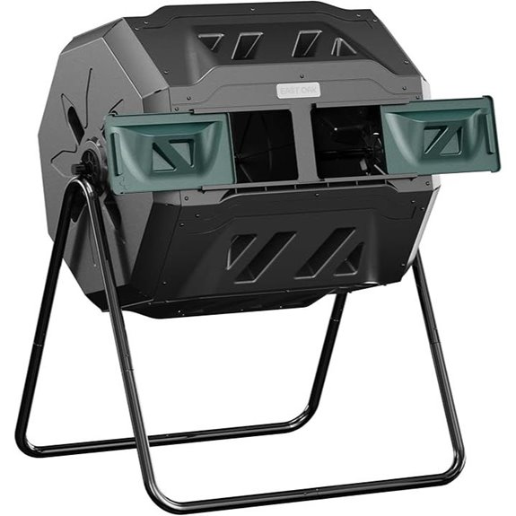 East Oak 43-Gallon Dual Chamber Compost Tumbler
