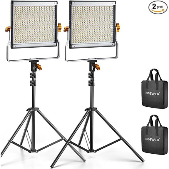 Neewer Dimmable Bi-Color LED Video Light Kit (2 Pack)
