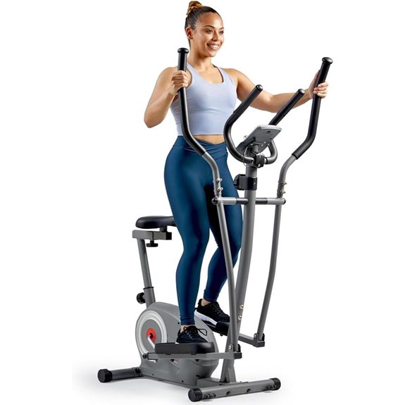 12 Best Compact Ellipticals to Maximize Your Home Workout Space 7 Sunny Health & Fitness 2-in-1 Elliptical & Bike Trainer