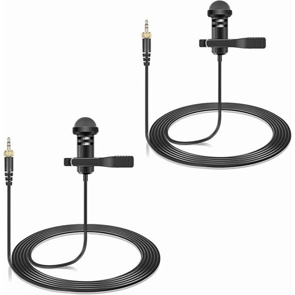 2-Pack Lavalier Microphone for Sennheiser Wireless System