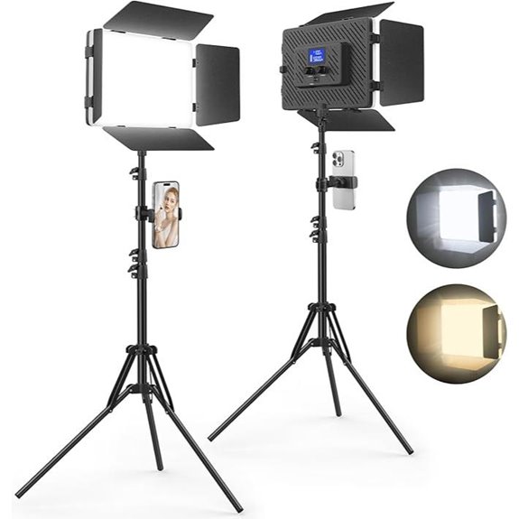 15 Best Portable Lights for Filmmakers in 2026 3 2 Pack LED Video Light Panels with Barn Doors