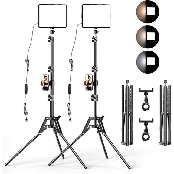 ALTSON 2-Pack Dimmable LED Video Lighting Kit