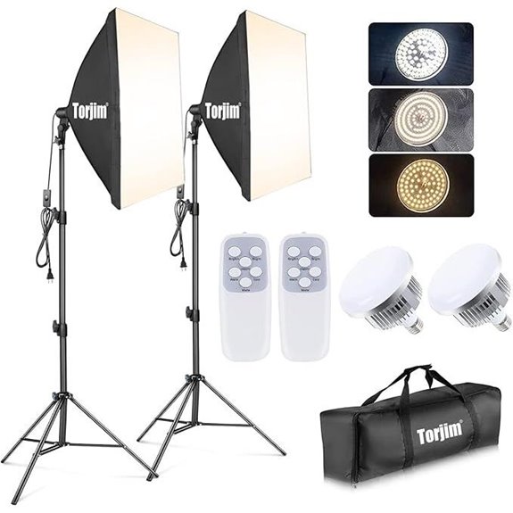 15 Best Softbox Lights for Film Production in 2026 4 Torjim Softbox Photography Lighting Kit (2 Pack)
