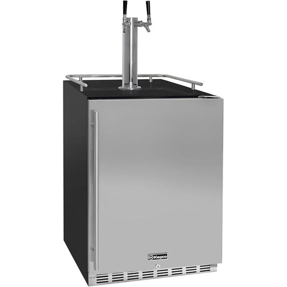 dual tap kegerator beer dispenser