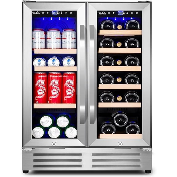 Dual Zone Wine & Beverage Refrigerator with Glass Door