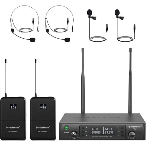 Phenyx Pro Dual UHF Wireless Microphone System
