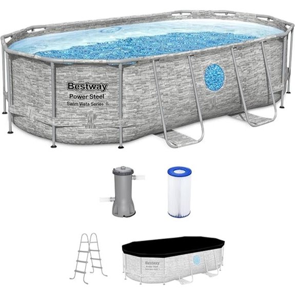 Bestway Power Steel Swim Vista Above Ground Pool Set