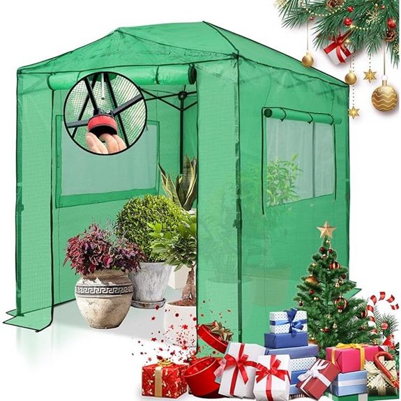 EAGLE PEAK 8x6 ft Pop-up Greenhouse with Zippers