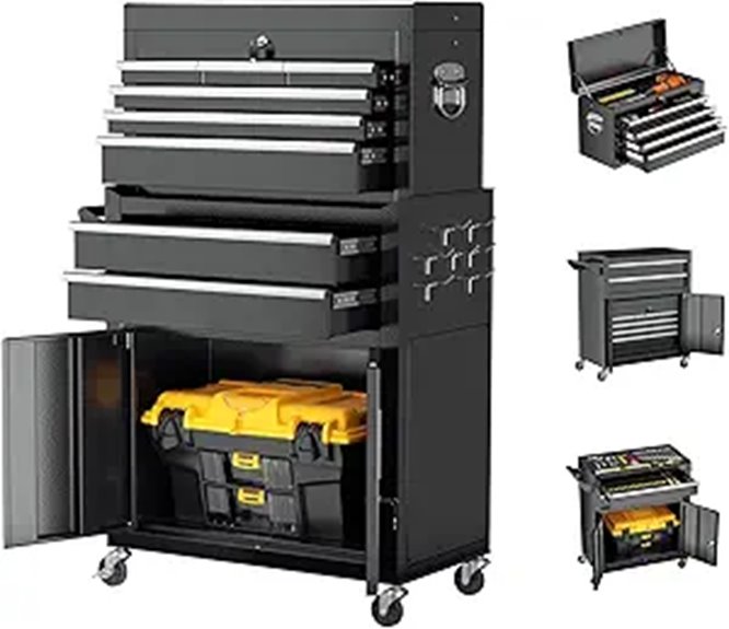 15 Best Rolling Tool Chests With Drawers for Every Garage and Workshop 12 8-Drawer Rolling Tool Chest with Lock