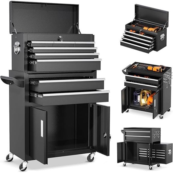INTERGREAT 8-Drawer Rolling Tool Chest with Accessories