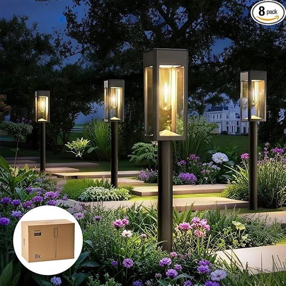 Philips 8 Pack Solar Pathway Lights Waterproof Garden