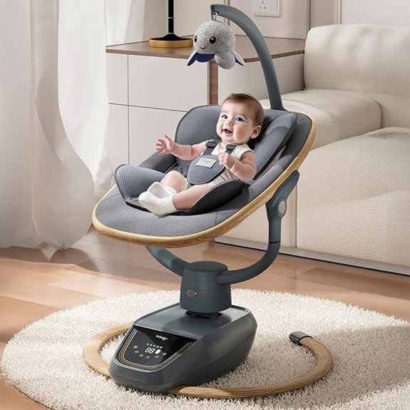 15 Best Smart Baby Swings That Keep Your Little One Entertained and Cozy 15 Trimigo Electric Baby Swing with 3D Motion and Remote