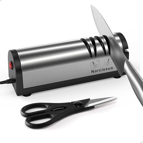 15 Best Electric Knife Sharpeners for 2026 That Cut Like New 7 Narcissus Electric Knife Sharpener with Scissors & Dust Collection