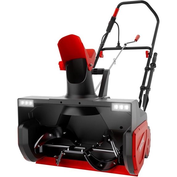 electric snow blower with chute