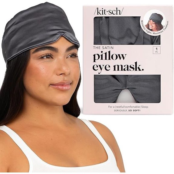 15 Best Silk Sleep Masks for Ultimate Comfort and Better Sleep 9 Kitsch Satin Sleep Mask for Women and Men