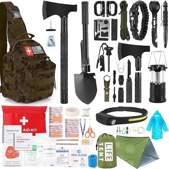 Emergency Survival Kit with First Aid Gear and Accessories