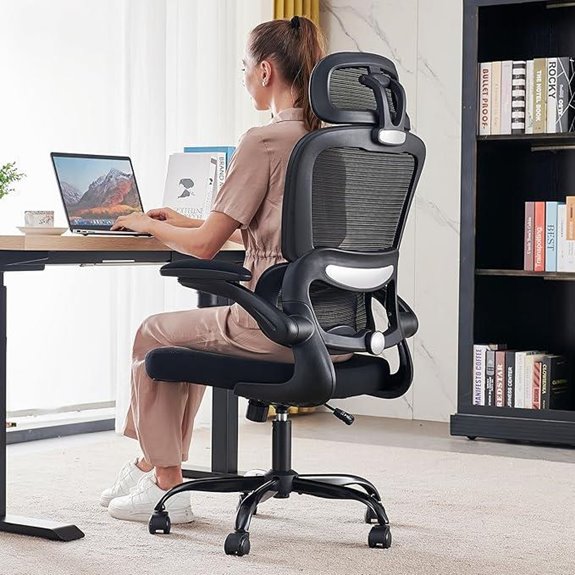 TRALT Ergonomic Mesh Office Chair with Wheels