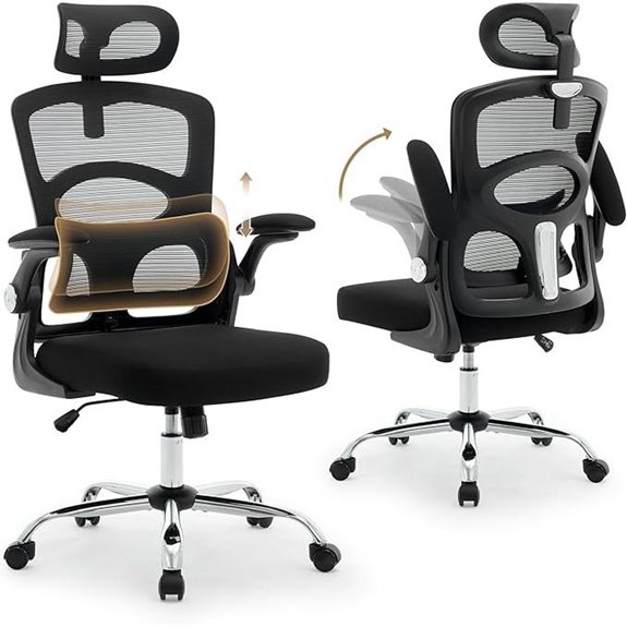 Ergonomic Mesh Office Chair with Headrest and Wheels
