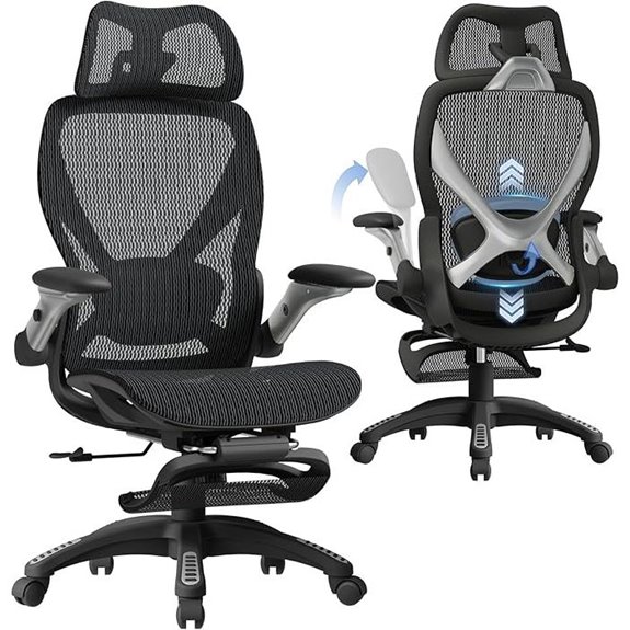 ergonomic office chair with footrest