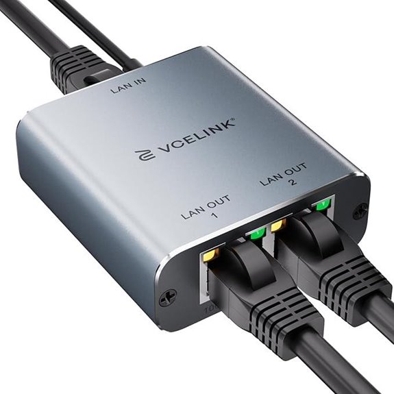 VCELINK Ethernet Splitter 1 to 2 with USB Power