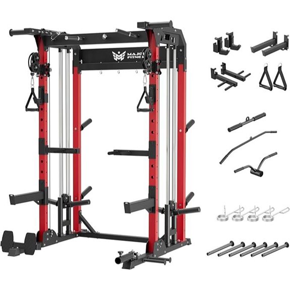 15 Best Home Gym Smith Machines for Strength Training in 2026 15 MAJOR FITNESS F22 Power Rack with Attachments