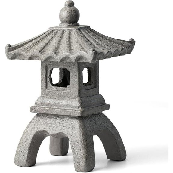 15 Best Concrete Garden Statues That Will Elevate Your Outdoor Space 3 Glitzhome Faux Concrete Pagoda Garden Statue (16