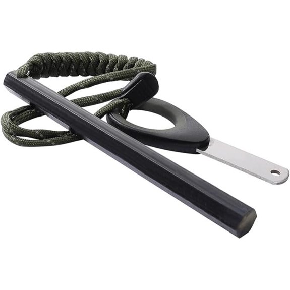 Ferro Rod Fire Starter Kit with Paracord Handle