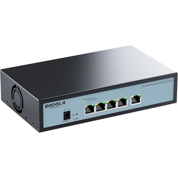SODOLA 5-Port 10G Managed Switch with VLAN and QoS
