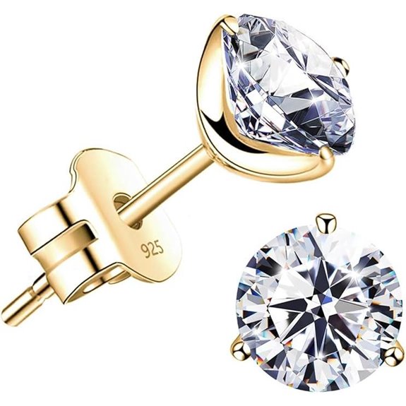 Stunning Flame 18K Gold Plated Zirconia Stud Earrings