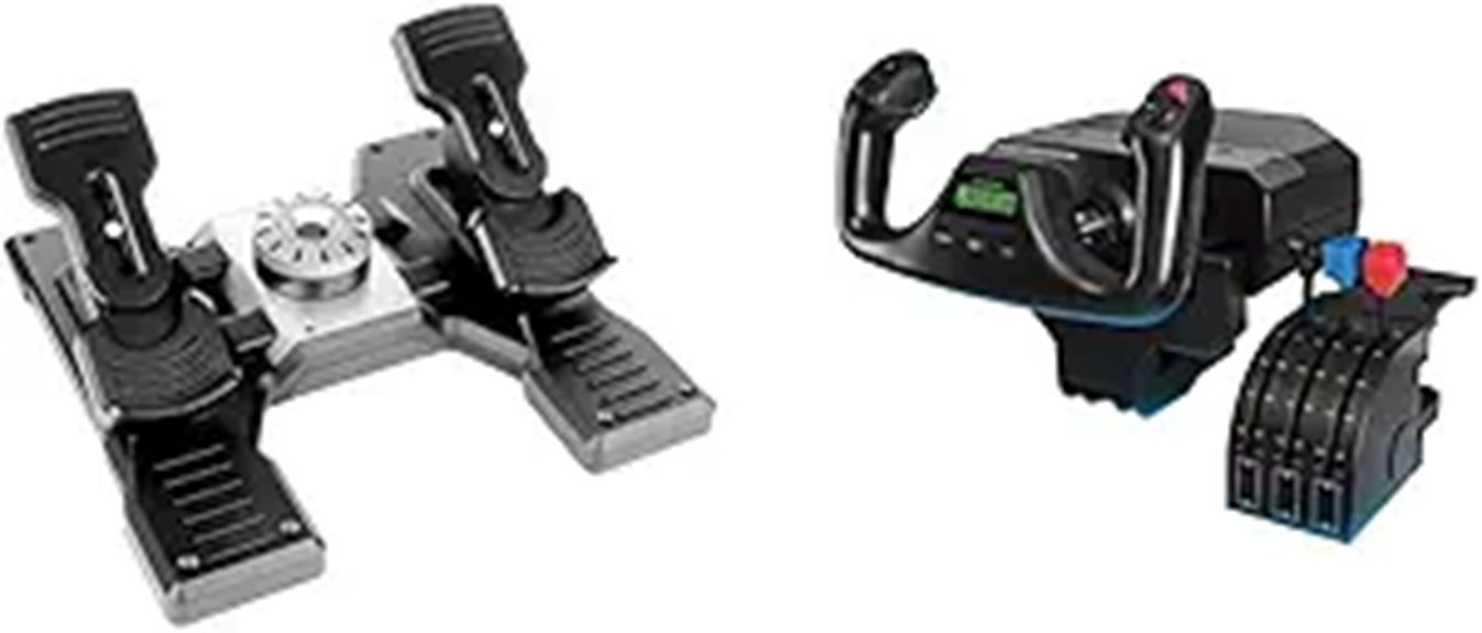 Logitech G Pro Flight Yoke System + Pro Flight Rudder Pedals Bundle