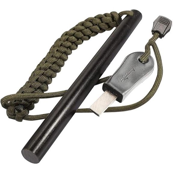 Bayite Flint Steel Fire Starter Kit with Paracord Handle