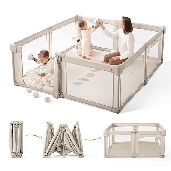 15 Best Large Playpens for Safe and Spacious Playtime in 2026 14 Sweeby Baby Playpen 59x59 Inch Foldable Indoor/Outdoor