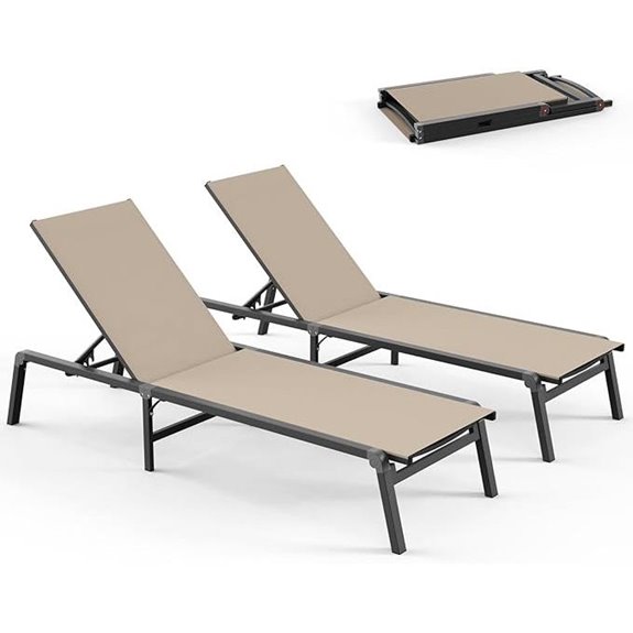 foldable aluminum pool recliners