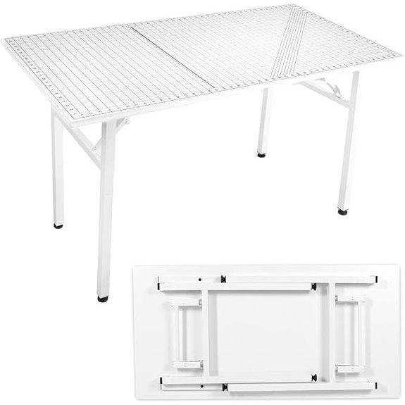 Crutello Fabric Cutting Table with Folding Storage Legs