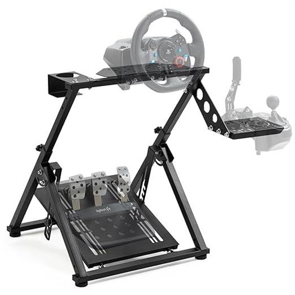 8 Best Wheel Stands for VR Sim Racing in 2026 9 Gazzyt Foldable Racing Wheel Stand for Sim Racing