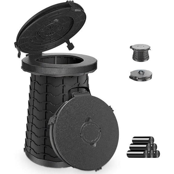 15 Best Portable Toilets for Camping in 2026 15 Adjustable Foldable Camping Toilet with Lid and Carrying Bag