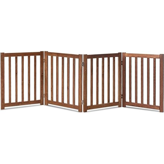 15 Best Large Playpens for Safe and Spacious Playtime in 2026 11 LZRS 4-Panel Wooden Foldable Dog Gate Indoor