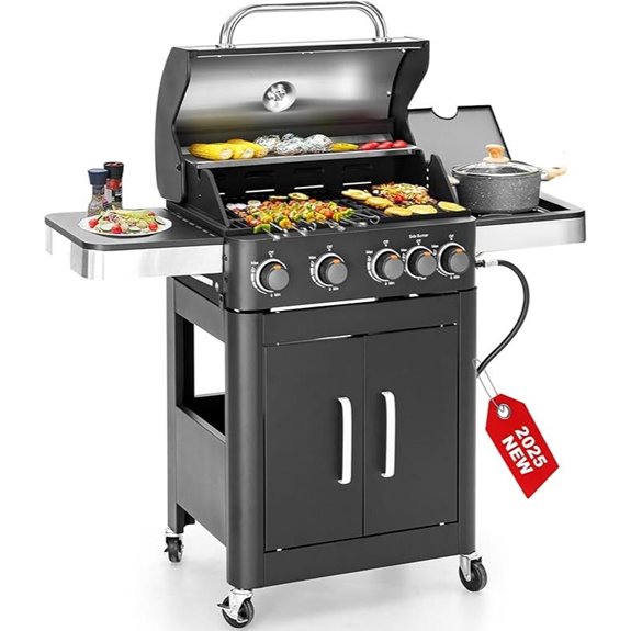 four burner propane grill