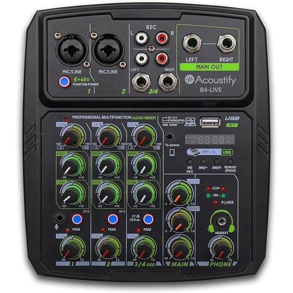 B4-Live 4-Channel DJ Mixer with Bluetooth & Effects