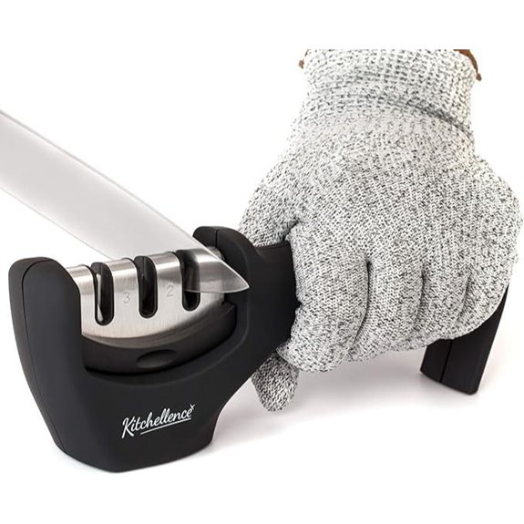 4-in-1 Kitchen Knife Sharpener and Glove
