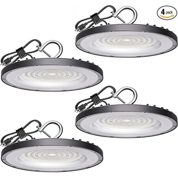 10 Best Shop Light LED High Bays for Bright, Efficient Lighting in Your Warehouse 7 4 Pack 200W LED High Bay Lights Waterproof US Plug