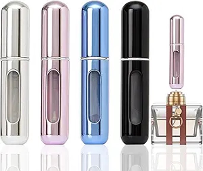 Mini Refillable Perfume Atomizer Set (4 Pack 5ml)